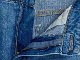 Широкие джинсы с высокой посадкой, Голубой