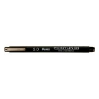 Линер Pentel Pointliner Calligraphy 3 мм , черные чернила