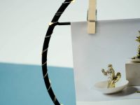 Фоторамка с прищепкой для фото и светодиодами "Circle loft"