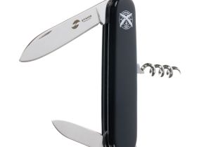 Нож перочинный Stinger 90 мм, 4 функции, черный, в блистере