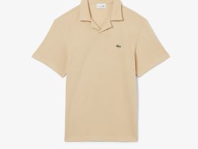 Мужское хлопковое поло Lacoste из смеси льна
