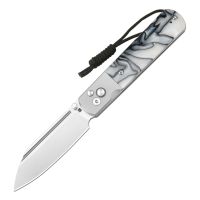 Складной нож Artisan Cutlery Holm, сталь AR-RPM9, рукоять сталь/акрил, белый
