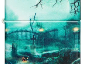 Зажигалка ZIPPO Graveyard с покрытием 540 Matte, латунь/сталь, разноцветная