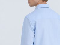 Рубашка из хлопковой ткани, Голубой