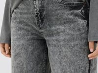 Прямые джинсы со средней посадкой, Серый