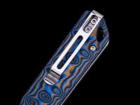 Складной нож Dr.Tech W3897MBL, сталь D2, рукоять микарта, Pattern blue