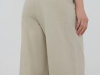 Широкие брюки со льном, Бежевый