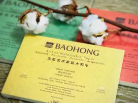 Альбом-склейка BAOHONG S8 260х360 мм 20 л 300 г, хлопок, крупнозернистая