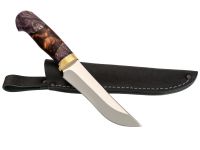 Нож Турист, сталь 95х18, рукоять кап клена/акрил