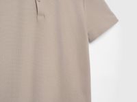 Поло из текстурированной ткани, Бежевый