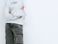 Свитшот с принтом для девочек, Серый