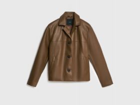 Куртка из искусственной кожи, Желтый