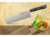 Нож кухонный овощной накири Samura "HARAKIRI" (SHR-0043B) 170 мм, сталь AUS-8, рукоять ABS пластик, чёрный