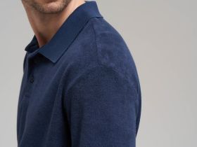 Поло свободного кроя из хлопкового трикотажа