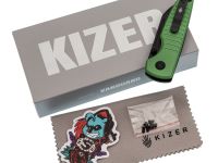 Складной нож Kizer Parakeet, сталь Nitro-V, рукоять зелёный алюминий