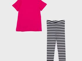 Комплект трикотажный для девочек: фуфайка (футболка), брюки (легинсы)