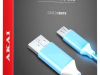 Кабель Akai CE-451 USB / microUSB 1 м Голубой