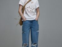 Футболка с кружевом и вышивкой, Белый