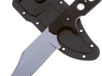 Нож с фиксированным клинком Cold Steel Mini Tac Bowie, сталь 8Cr13MoV, рукоять G10, черный