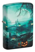 Зажигалка ZIPPO Graveyard с покрытием 540 Matte, латунь/сталь, разноцветная