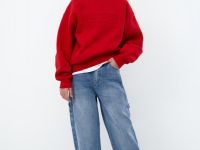 Джинсы объёмного кроя для девочек, Голубой