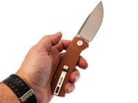 Складной нож Petrified BELUGA PFP01KMP, сталь K110, рукоять Brown Micarta
