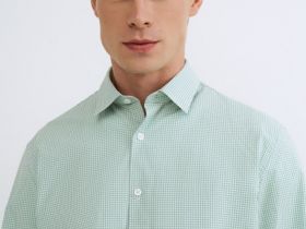 Рубашка в клетку виши, Зеленый