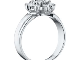 Кольцо из белого золота с бриллиантами э0901кц09160400