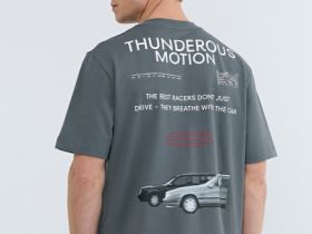 Футболка с принтом, Серый