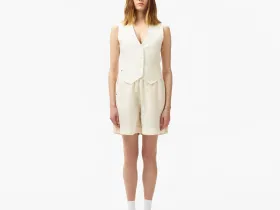 Женская облегающая жилетка Lacoste из смеси льна
