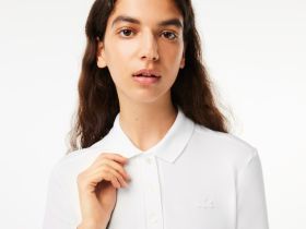 Женское поло Lacoste приталенного кроя из эластичного хлопка