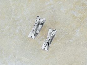 Серьги из белого золота с бриллиантами э0901сг05153600