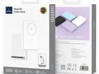 Внешний аккумулятор WiWU Wi-P043 MagSafe 10000mAh с подставкой (белый)