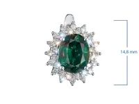 Серьги из белого золота с изумрудами э4767сг04210404