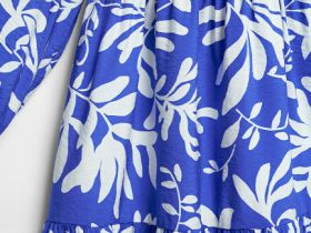 Платье из вискозы со спущенными плечами, Синий