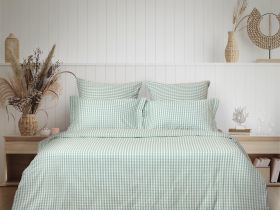 Постельное белье полукомплект Vichy, зеленое