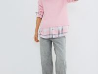 Джемпер плотной вязки, Розовый