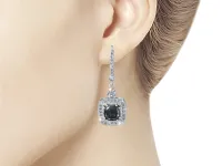 Серьги из серебра с и хромдиопсидами э0654сг04250361_white