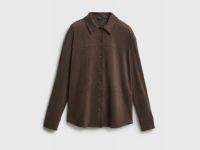 Рубашка из искусственной замши, Коричневый
