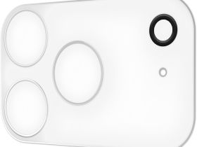Защитное стекло Krutoff для объективов камеры Apple iPhone 17 Pro с белым ободком