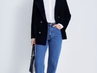 Двубортный вязаный жакет