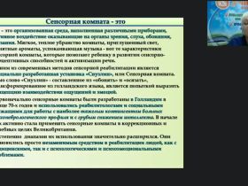 Международный вебинар "Оборудование сенсорной комнаты педагога-психолога"