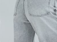 Широкие джинсы со средней посадкой, Серый