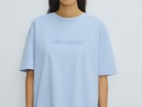 Футболка с 3D-вышивкой, Голубой