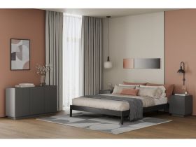 Тумба Кейлет 137x80 Штриx Графитовый