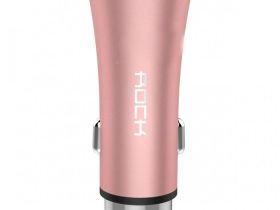 Автомобильный блок питания Rock H1 Car Charger with Hammer 2xUSB, 5V, 2,4A (общ.) (Rose Gold)