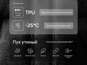 Стеганый пуховик с натуральным пухом