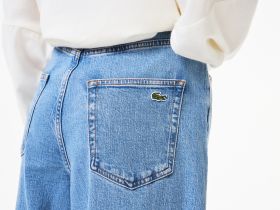 Женские прямые джинсы Lacoste с высокой талией