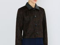 Куртка из искусственной кожи с ворсом, Черный