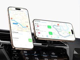 Автомобильный держатель Keephone Mageasy в воздуховод 15W черно-серый в полоску